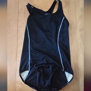 NWOT Lands' End Elegant Black Swimwear Size 12
